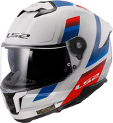 LS2 FF808 Stream II Full Face Motorcycle Helmet - Vintage White/Blue/Red