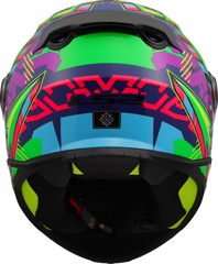LS2 FF812 Kid Full Face Motorcycle Helmet - Svent Blue/Green