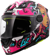 LS2 FF812 Kid Full Face Motorcycle Helmet - Cyberg Purple/Cyan