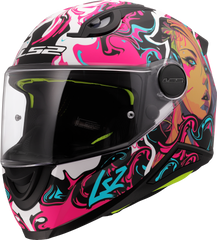 LS2 FF812 Kid Full Face Motorcycle Helmet - Cyberg Purple/Cyan