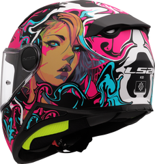 LS2 FF812 Kid Full Face Motorcycle Helmet - Cyberg Purple/Cyan