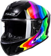 LS2 FF820 Rapid III Full Face Motorcycle Helmet - Flow Black/Multi