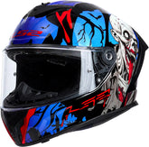 LS2 FF820 Rapid III Full Face Motorcycle Helmet - Zombie II Black/Red/Blue