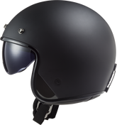 LS2 OF601 Bob II Open Face Motorcycle Helmet - Matt Black