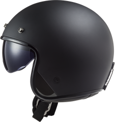 LS2 OF601 Bob II Open Face Motorcycle Helmet - Matt Black