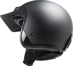 LS2 OF601 Bob II Open Face Motorcycle Helmet - Carbon