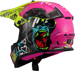 LS2 MX437 Fast II Mini Motocross Helmet - Gorilla Purple