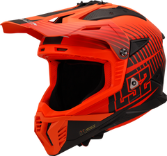 LS2 MX708 Fast II Motocross Helmet - Duck Matt Hi-Vis Orange/Red