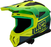 LS2 MX708 Fast II Motocross Helmet - Duck Matt Hi-Vis Green/Hi-Vis Yellow