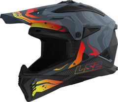 LS2 MX708 Fast II Motocross Helmet - Wash Matt Dark Grey
