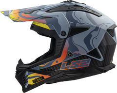 LS2 MX708 Fast II Motocross Helmet - Wash Matt Dark Grey