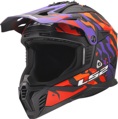 LS2 MX708 Fast II Motocross Helmet - Grotesk Purple/Orange