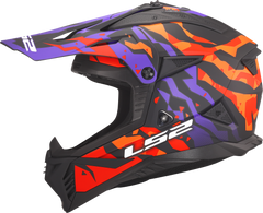 LS2 MX708 Fast II Motocross Helmet - Grotesk Purple/Orange