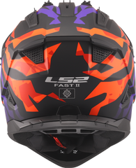 LS2 MX708 Fast II Motocross Helmet - Grotesk Purple/Orange