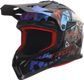 LS2 MX708 Fast II Motocross Helmet - Zombie II Black/Red/Blue