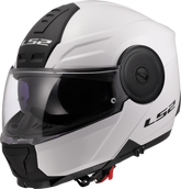 LS2 FF902 Scope II Flip Up Motorcycle Helmet - Gloss White