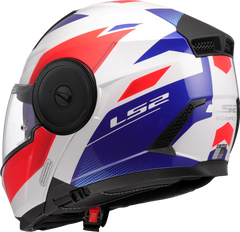 LS2 FF902 Scope II Flip Up Motorcycle Helmet - Duria White/Blue/Red