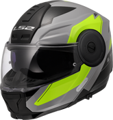 LS2 FF902 Scope II Flip Up Motorcycle Helmet - Duria Hi-Vis Yellow/Grey