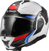 LS2 FF910 Advant II Flip Up Motorcycle Helmet - Triple White/Blue/Red