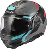 LS2 FF910 Advant II Flip Up Motorcycle Helmet - Triple Nardo Grey/Blue/Red