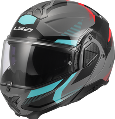 LS2 FF910 Advant II Flip Up Motorcycle Helmet - Triple Nardo Grey/Blue/Red