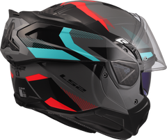LS2 FF910 Advant II Flip Up Motorcycle Helmet - Triple Nardo Grey/Blue/Red