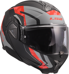 LS2 FF910 Advant II Flip Up Motorcycle Helmet - Glide Black/Grey/Red