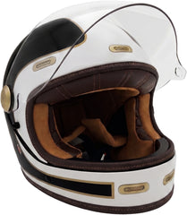 ViPER F660 Full Face Retro Motorcycle Helmet - Black/White
