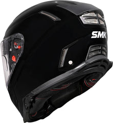 SMK Agnar Full Face Motorcycle Helmet - Gloss Black