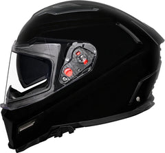 SMK Agnar Full Face Motorcycle Helmet - Gloss Black
