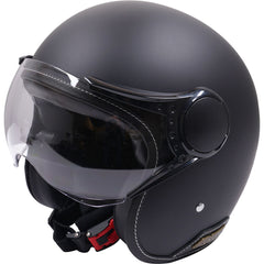 Axor Jet Open Face Motorcycle Helmet - Matt Black