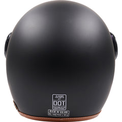 Axor Jet Open Face Motorcycle Helmet - Matt Black/Brown