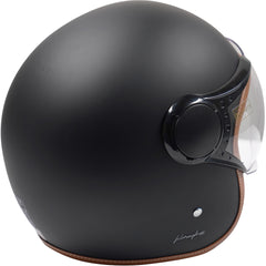 Axor Jet Open Face Motorcycle Helmet - Matt Black/Brown