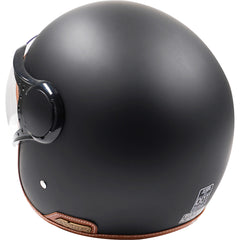 Axor Jet Open Face Motorcycle Helmet - Matt Black/Brown
