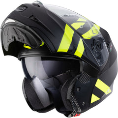 Caberg Duke 2 Super Legend Flip Up Motorcycle Helmet - Matt Black/Yellow