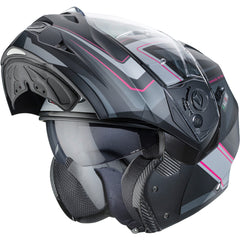 Caberg Duke 2 Tour Flip Up Motorcycle Helmet - Matt Black/Pink