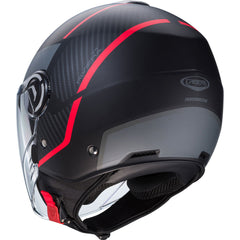 Caberg Riviera V4X Open Face Motorcycle Helmet - Geo Matt Black/Red/Anthracite