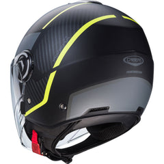 Caberg Riviera V4X Open Face Motorcycle Helmet - Geo Matt Black/Yellow/Anthracite