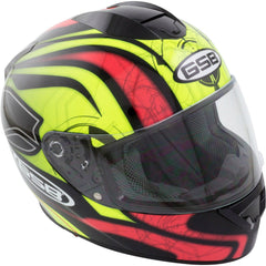GSB G-350 Full Face Motorcycle Helmet - Graphic Gloss Pink