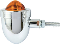 Bike It Short Stem Mini Custom Indicators With Chrome Body And Amber Lens