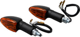 Bike It Long Stem Mini Spear Indicators With Black Body And Amber Lens