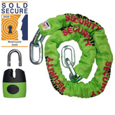 Mammoth Sold Secure Gold Approved 12mm Square Chain With Shackle Lock