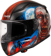 LS2 FF353 Rapid II Full Face Motorcycle Helmet - Zombie Black/Red