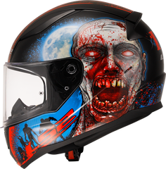 LS2 FF353 Rapid II Full Face Motorcycle Helmet - Zombie Black/Red
