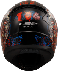 LS2 FF353 Rapid II Full Face Motorcycle Helmet - Zombie Black/Red