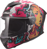 LS2 FF820 Rapid III Full Face Motorcycle Helmet - Cyberg Purple/Cyan