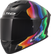 LS2 FF820 Rapid III Full Face Motorcycle Helmet - Flow Black/Multi