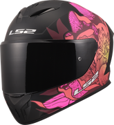 LS2 FF820 Rapid III Full Face Motorcycle Helmet - Poppies II Black/Pink