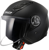 LS2 OF616 Airflow II Open Face Motorcycle Helmet - Solid Matt Black