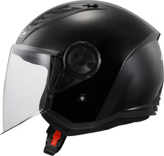 LS2 OF616 Airflow II Open Face Motorcycle Helmet - Solid Gloss Black